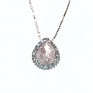 Girocollo "Kate" con diamante rosa