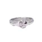 Anello Mani in fide argento rodiato