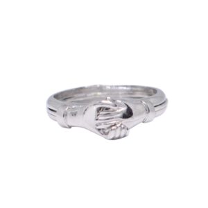 Anello Mani in fide argento rodiato