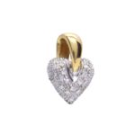 Ciondolo cuore oro e diamanti modern line