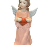 Figurine - Angelo custode rosa