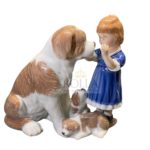 Figurine - Bimba con San Bernardo