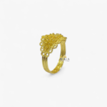 Anello fede sarda nuorese a 3 file con foglie