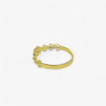 Anello fede traforata con strass rosso - immagine 3