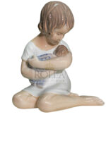 Figurine - Bimba con bambola mini