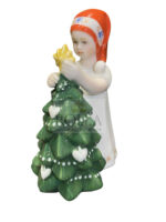 Figurine - Elsa bianca che addobba albero mini