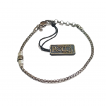 Bracciale argento grigio con inserto