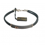 Bracciale corda e placca con ancora