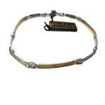 Bracciale argento bicolor a settori