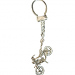 Portachiavi argento moto cross