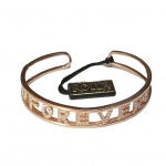 Bracciale argento dorato rigido forever