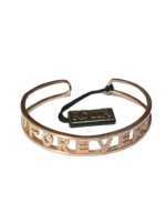 Bracciale argento dorato rigido forever