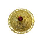 Spilla bottone sardo dorato SB002