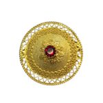 Spilla bottone sardo dorato SB001