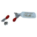 Orecchini goccia con corallo - immagine 2