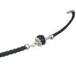 Bracciale sa sabegia  pendente nero - immagine 2