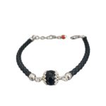 Bracciale sa sabegia intrecciato finta pelle