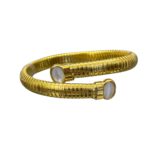 Bracciale argento dorato tubo gas