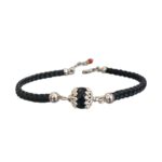 Bracciale sa sabegia  pendente nero