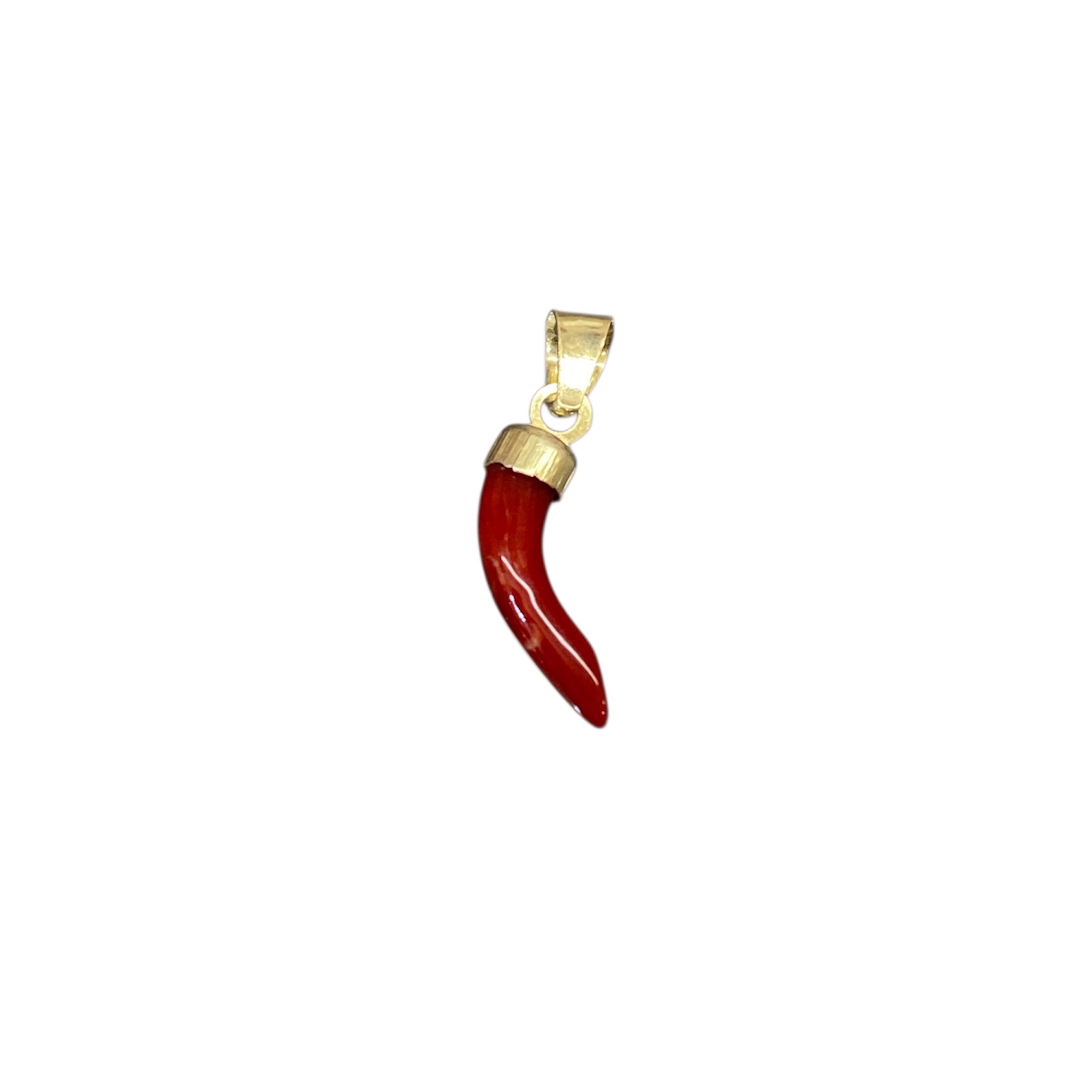 Photoroom_20260421_165755 Ciondolo corallo pepperoncino dorato - immagine 1
