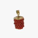 Ciondolo mora del gelso con corallo rosso