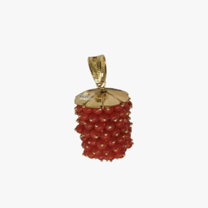 Ciondolo mora del gelso con corallo rosso