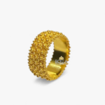 Anello fede sarda nuorese a giro 3 file pallini
