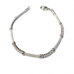 Bracciale argento alternato con czirconi