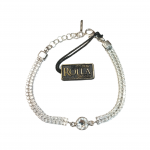 Bracciale argento 2 file c.zirconi e c.zircon centrale