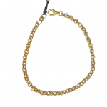 Bracciale argento dorato maglia sottile