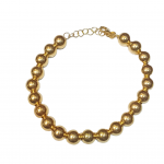 Bracciale argento dorato bull tonde