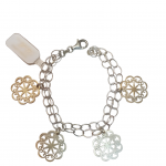 Bracciale argento bicolor arabesque 01