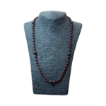 Collana lunga 1 filo agata e corallo mediterraneo con inserti  e chiusura in oro