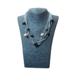 Collana ematite, onice e argento