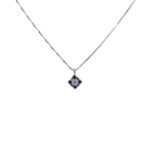 Girocollo diamante punto luce Ct 0.03