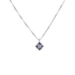 Girocollo diamante punto luce Ct 0.05