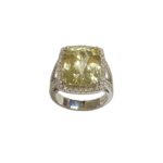 Anello eliodoro e diamanti