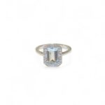 Anello Acquamarina e diamanti