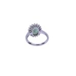 Anello con diamanti e tormalina paraiba - immagine 3