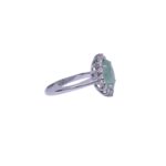 Anello con diamanti e tormalina paraiba - immagine 2