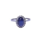 Anello kate zaffiro Thailandia e diamanti