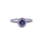 Anello kate zaffiro australiano e diamanti