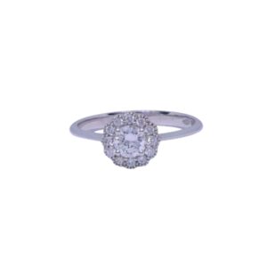 Anello solitario scontornato