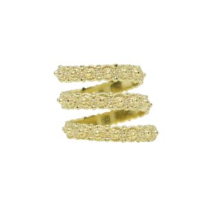 Anello nuorese spirale 3 giri dorato