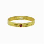 Anello fede sardo con rubino - immagine 2