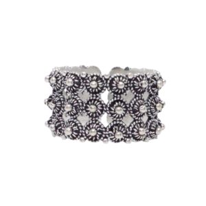 Anello fascia pallino a giorno 3 file