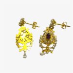 Orecchini imperlato perle con granato PG0001 - immagine 2