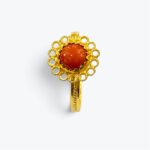 Anello corallo in filigrana sardo - immagine 2