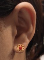 Orecchini a fiore di coralli - immagine 2